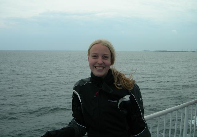 Mireille op de veerboot